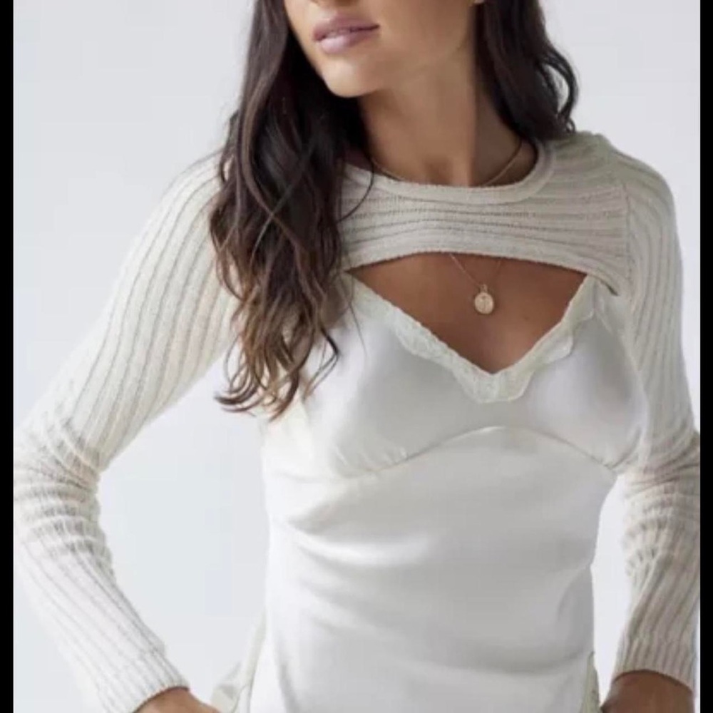 cream bolero shrug from urban outfitters